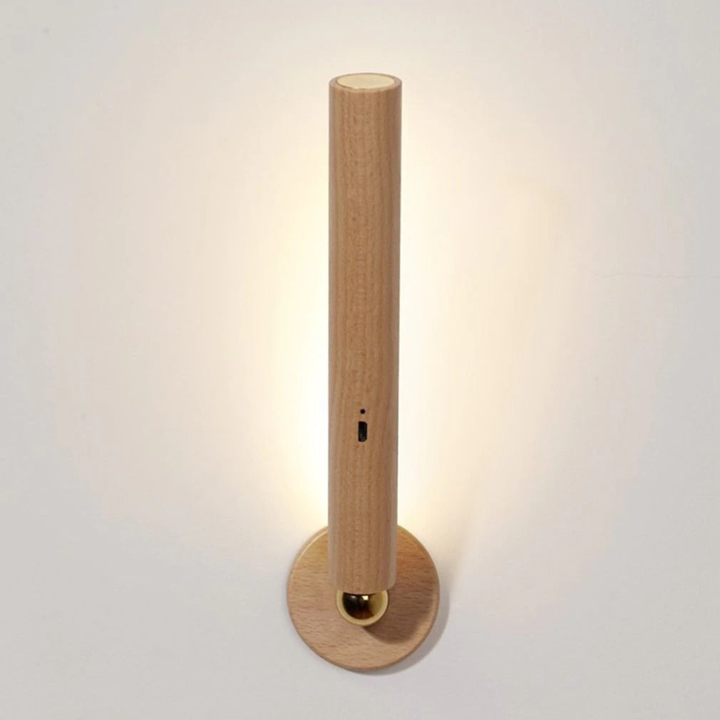 LED 360° roterende vegglampe i tre