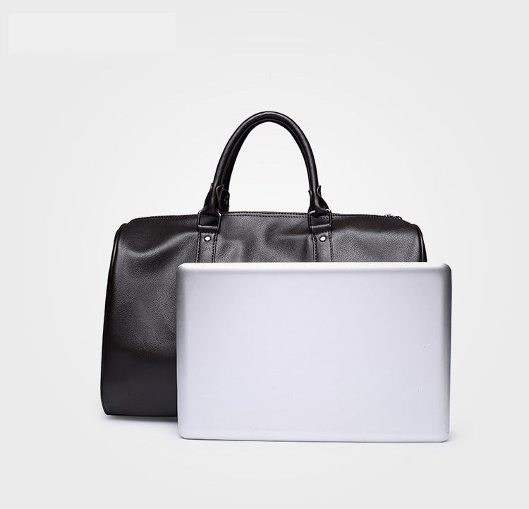 Duffelbag i skinn for herre