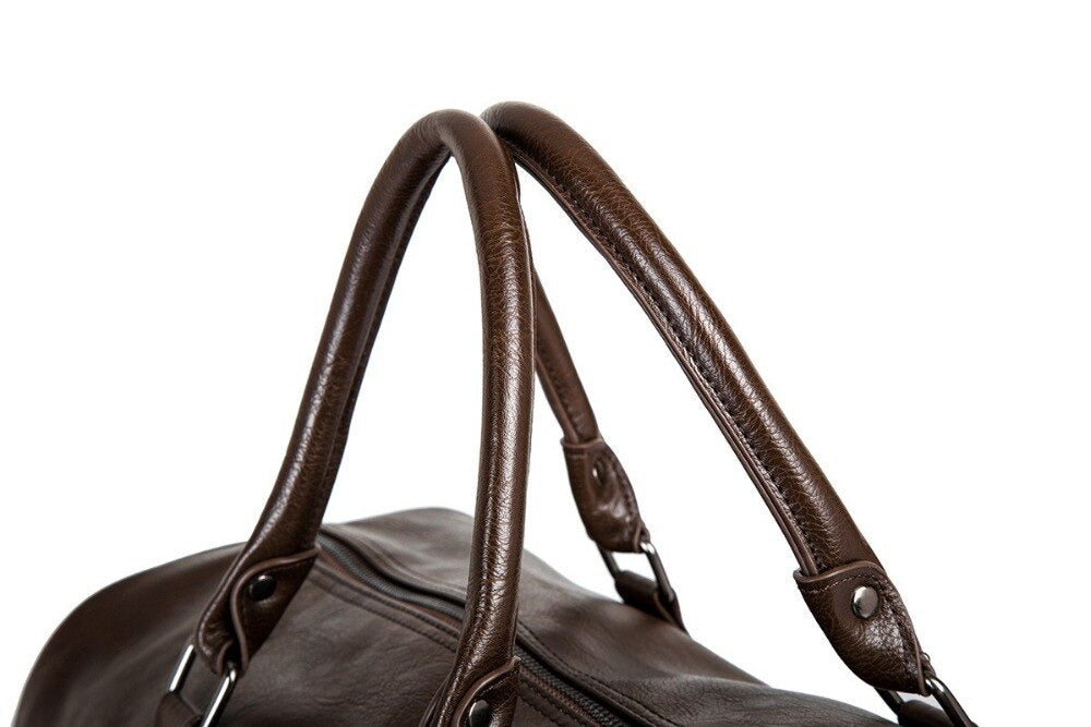 Duffelbag i skinn for herre