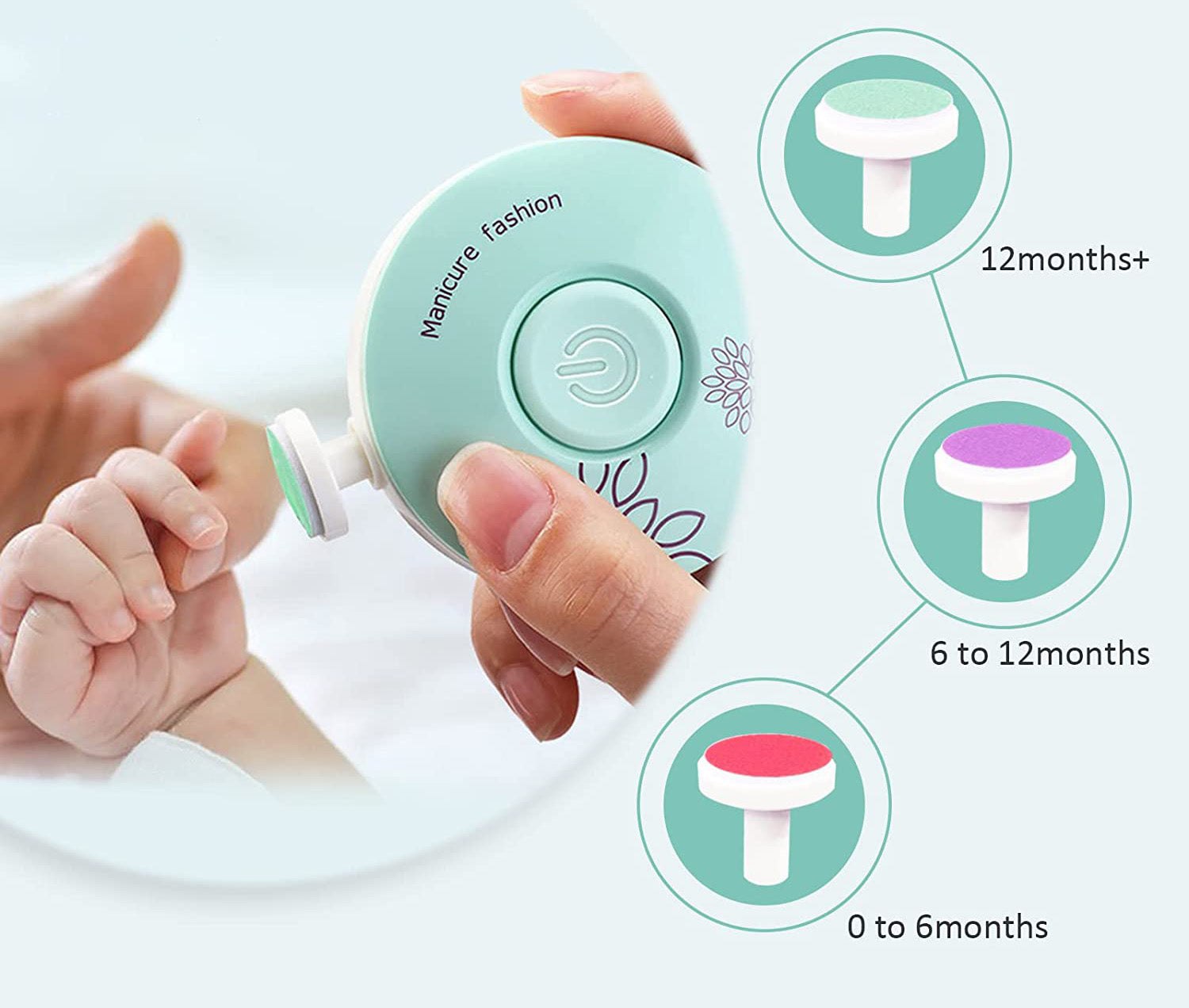 Elektrisk negletrimmer for baby