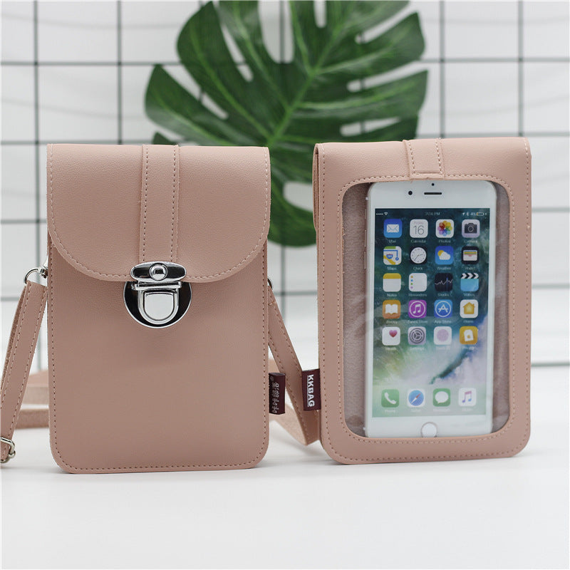 Crossbody-telefonlommebok med berøringsskjerm
