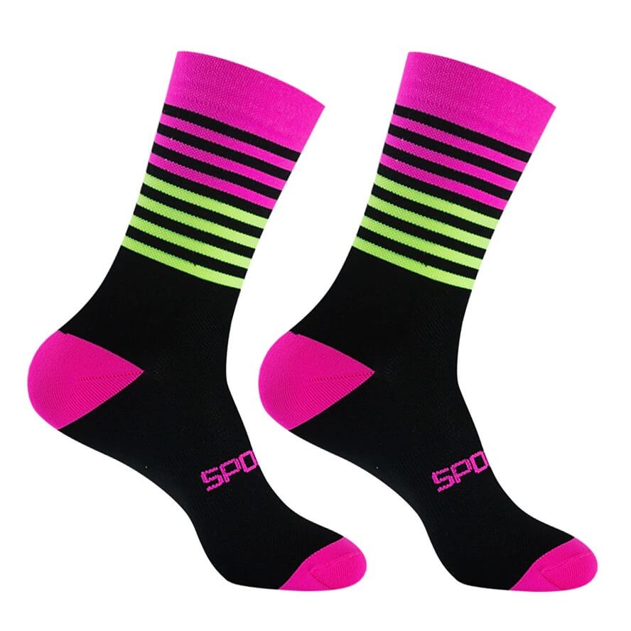 Fargerike sportssokker (unisex)