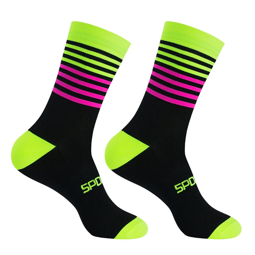 Fargerike sportssokker (unisex)