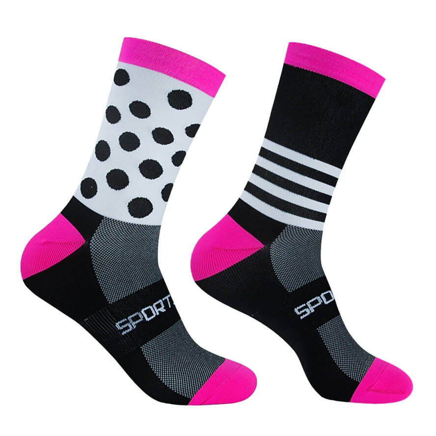 Fargerike sportssokker (unisex)