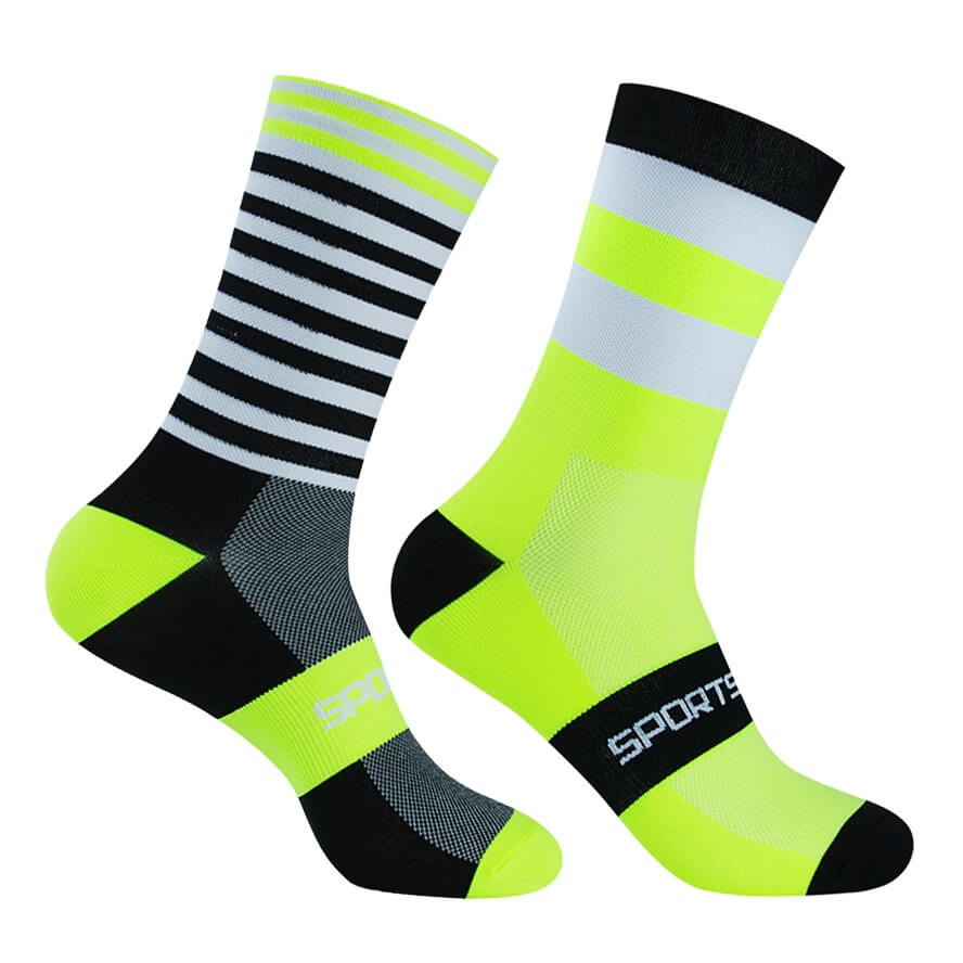 Fargerike sportssokker (unisex)