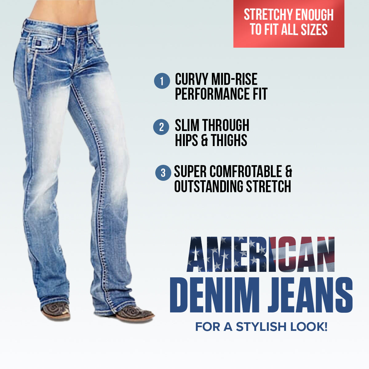 Denim Boot Cut-jeans