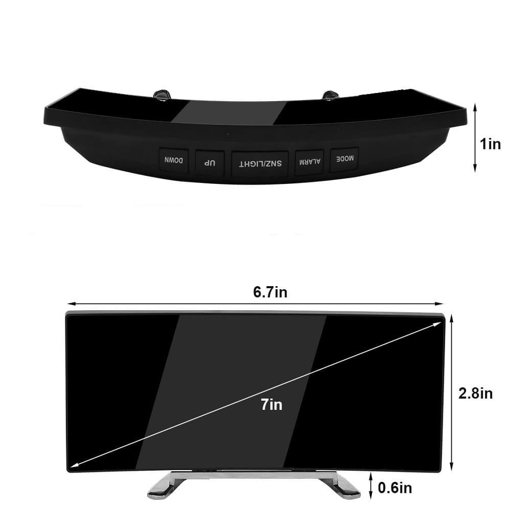 Buet LED digital vekkerklokke