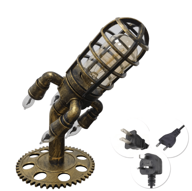 Vintage Steampunk Rakettlampe