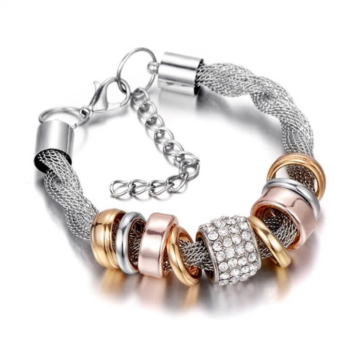 Armbånd med flettede ringer