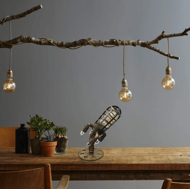 Vintage Steampunk Rakettlampe