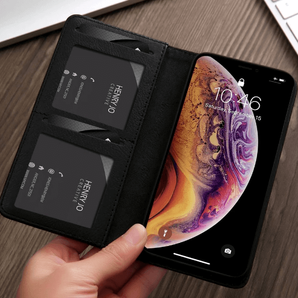 Magnetisk Folio-etui i Skinn