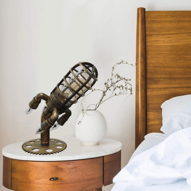 Vintage Steampunk Rakettlampe