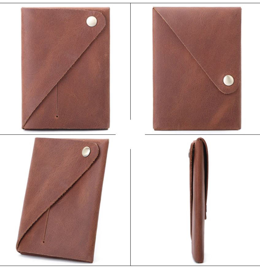 Minimalistisk smart kortlommebok i skinn