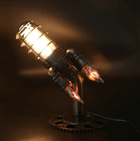 Vintage Steampunk Rakettlampe