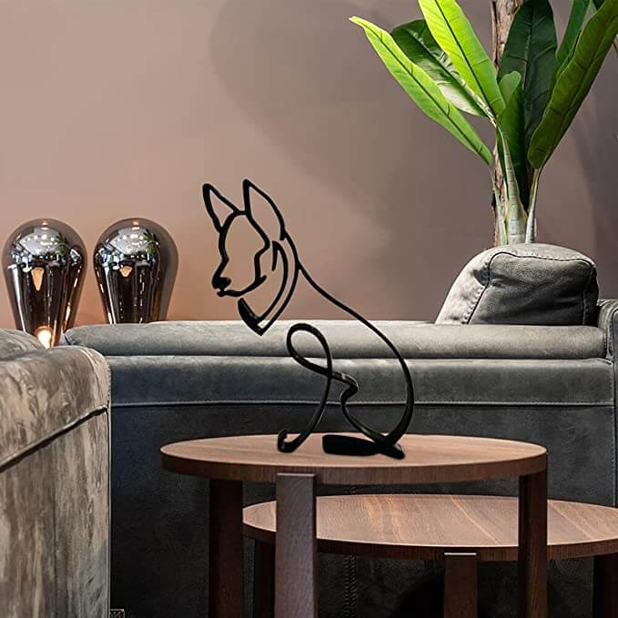 Minimalist hunde kunstskulptur