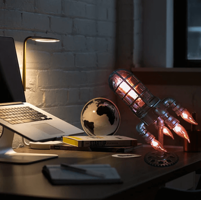 Vintage Steampunk Rakettlampe