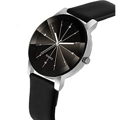 Quartz Herreklokke i Skinn