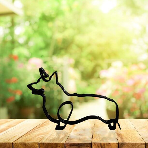 Minimalist hunde kunstskulptur
