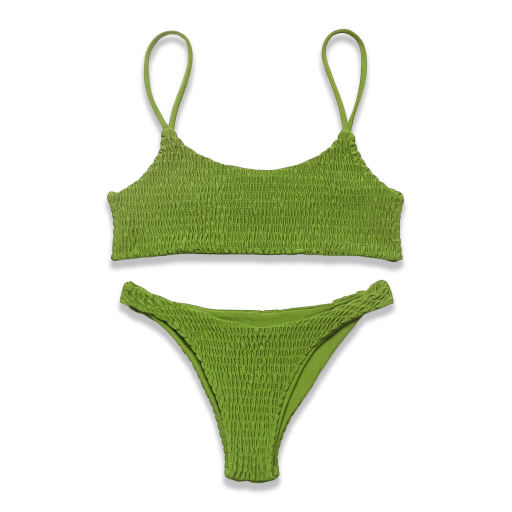 Bikinini-sett med plissédetaljer