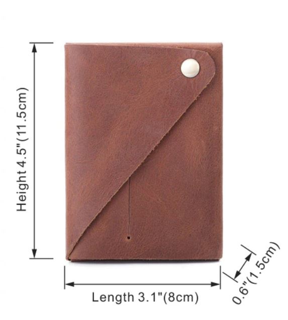 Minimalistisk smart kortlommebok i skinn