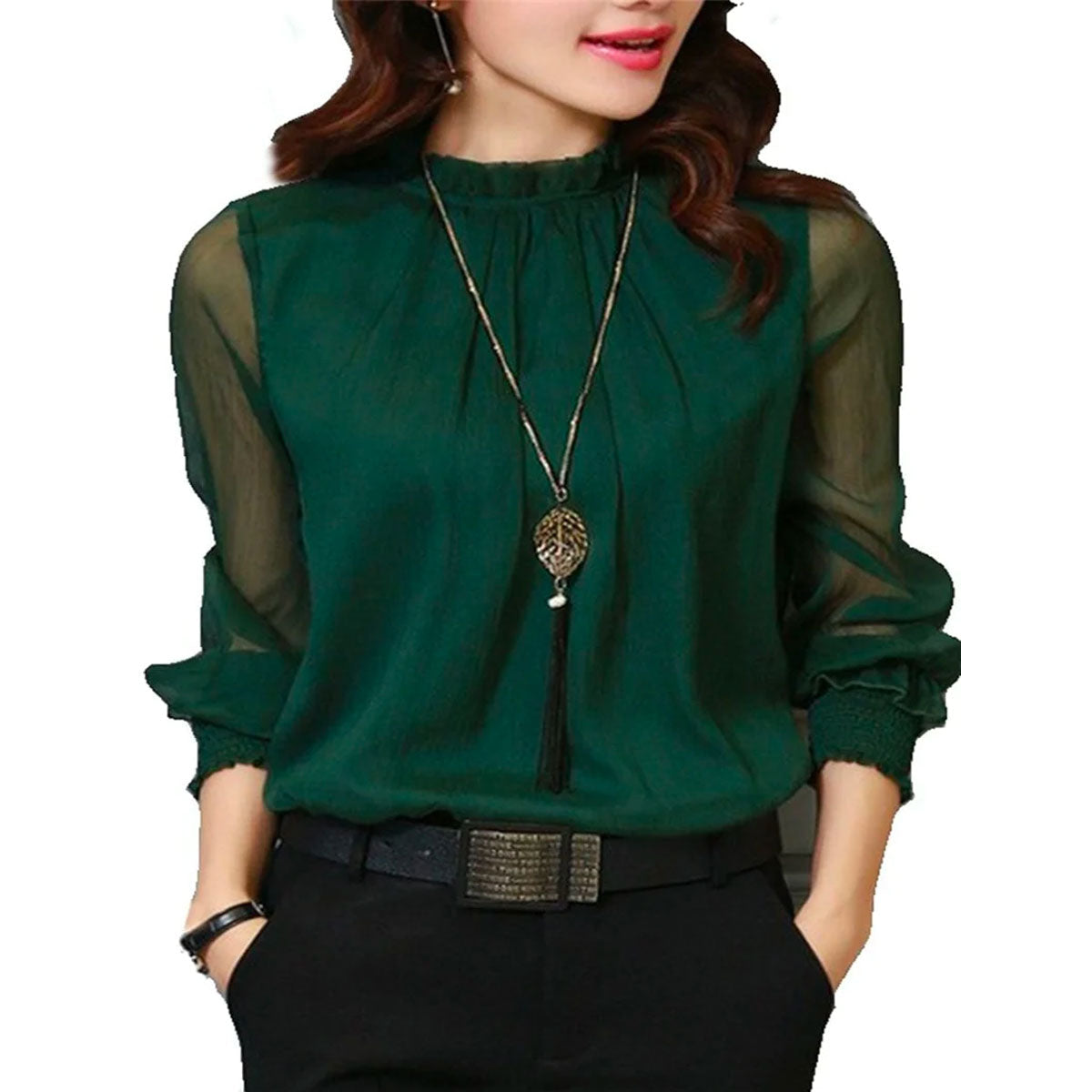 Elegant chiffonbluse