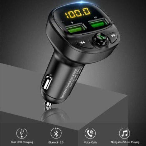 Håndfri Bluetooth FM-sender for bil