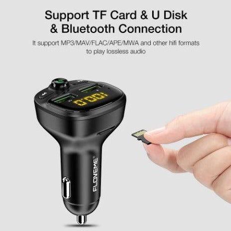 Håndfri Bluetooth FM-sender for bil