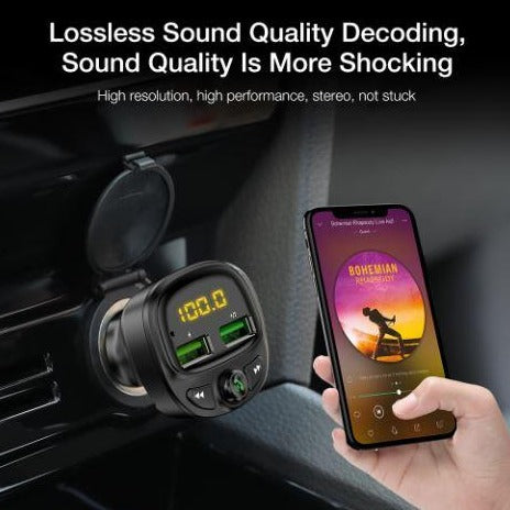 Håndfri Bluetooth FM-sender for bil