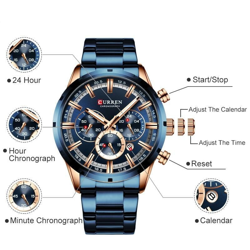 Curren Business Chronograph-klokke