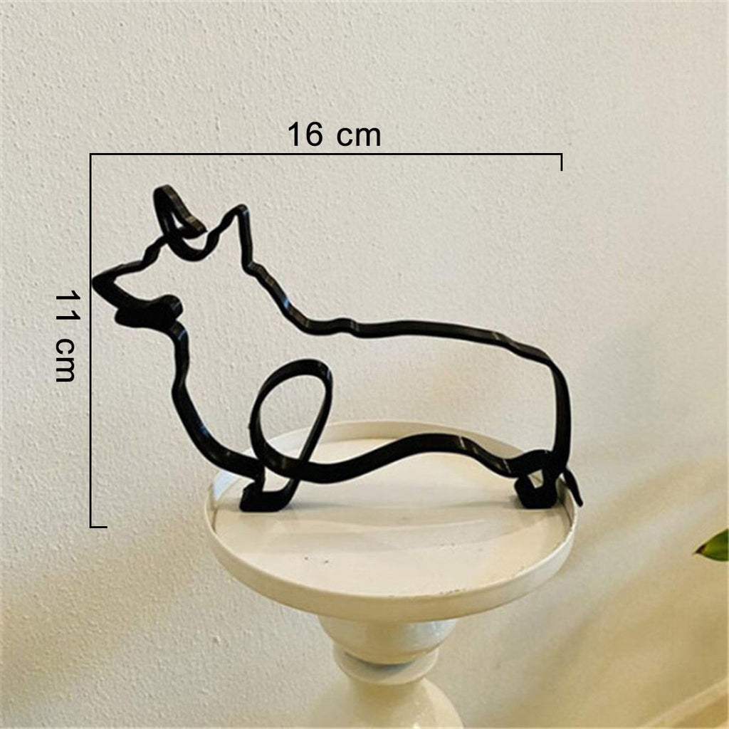 Minimalist hunde kunstskulptur