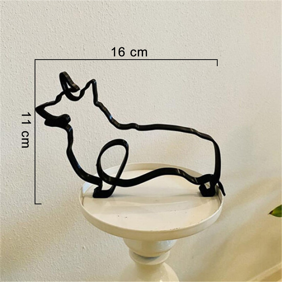 Minimalist hunde kunstskulptur