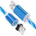 iGlow Lysende LED Magnetisk 3-i-1 USB Ladekabel