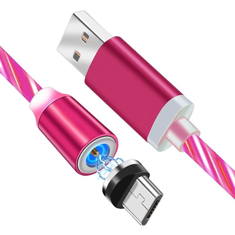 iGlow Lysende LED Magnetisk 3-i-1 USB Ladekabel