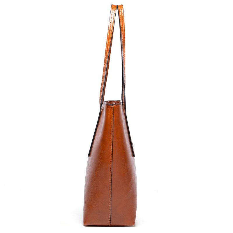 Veske i vokset vintage-skinn