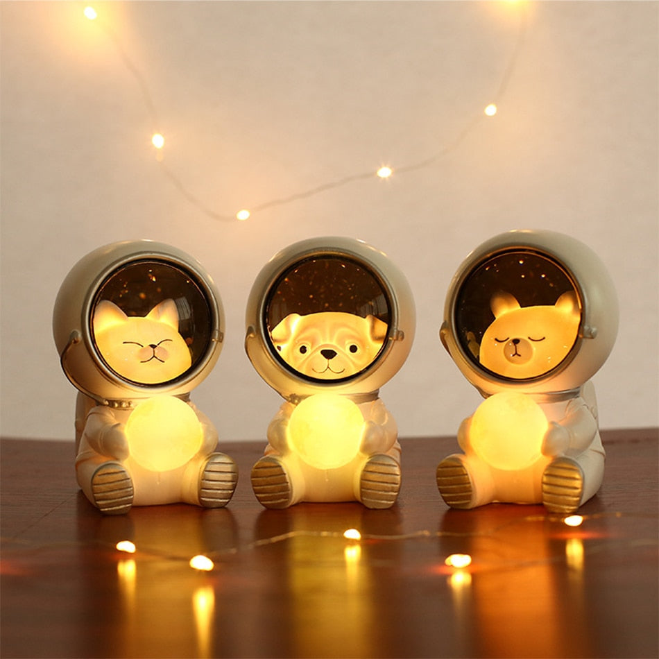 Nattlamper med LED-astronautmotiv