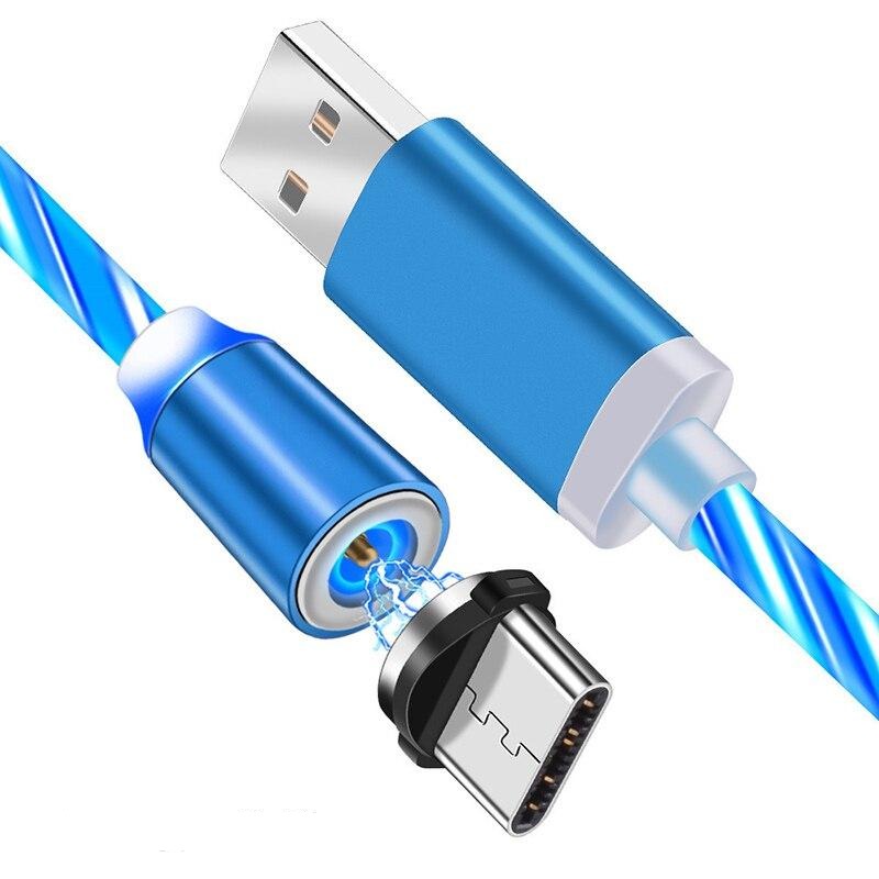 iGlow Lysende LED Magnetisk 3-i-1 USB Ladekabel
