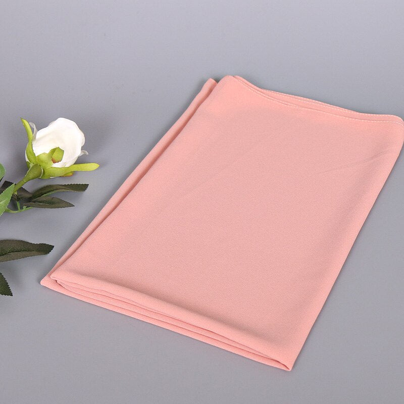Instant Chiffon-hijab med dobbel hempe