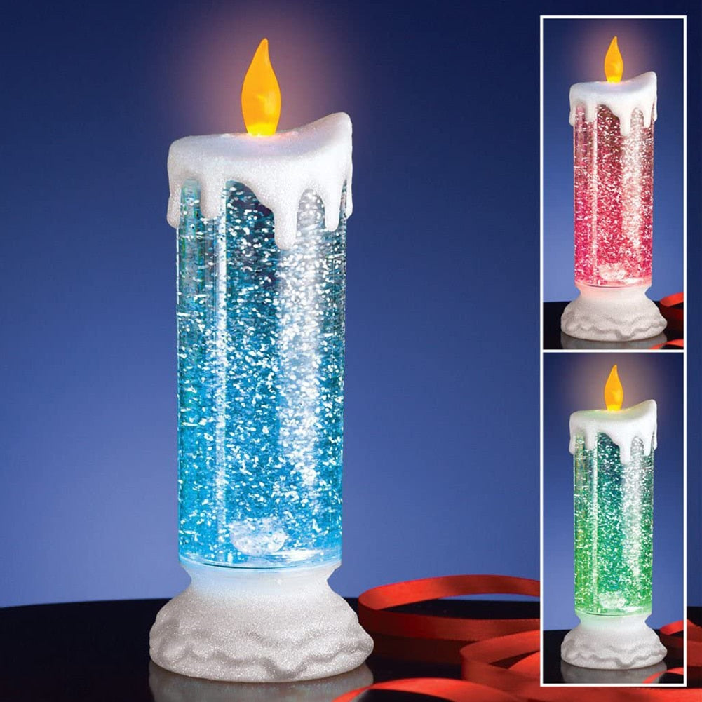 Fargeskiftende LED-vannlys med glitter