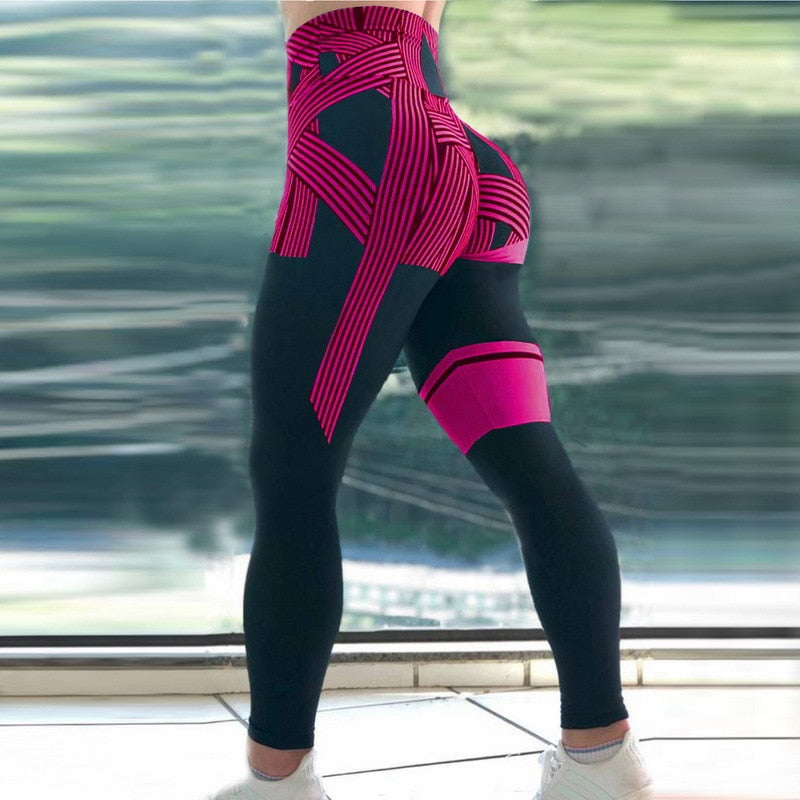 Høytlivs-leggings med trykk