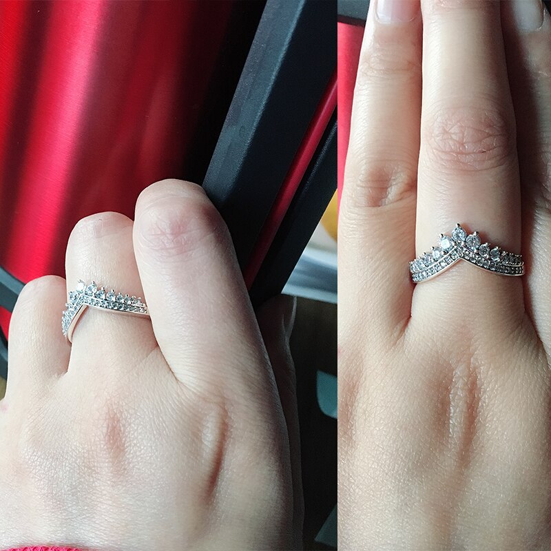 V-formet ringsølvring