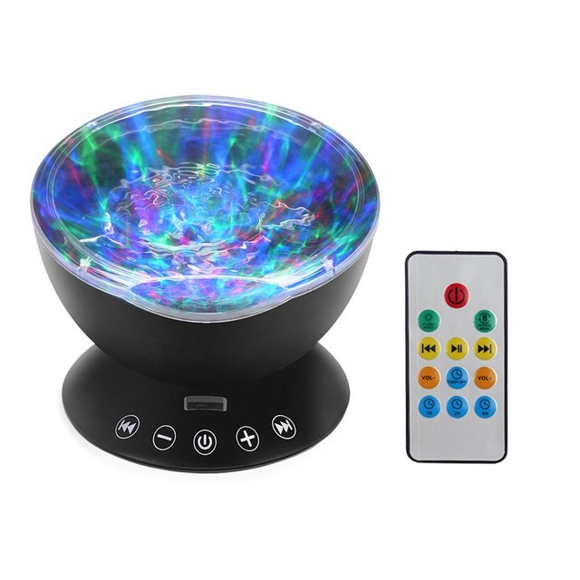 LED-nattlampe med havbølger