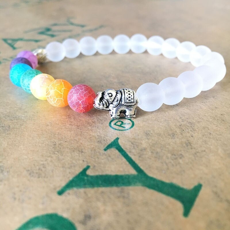 7 Chakra og Elefant Energiarmbånd