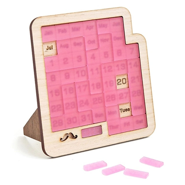 Daglig kalender-puslespill i tre