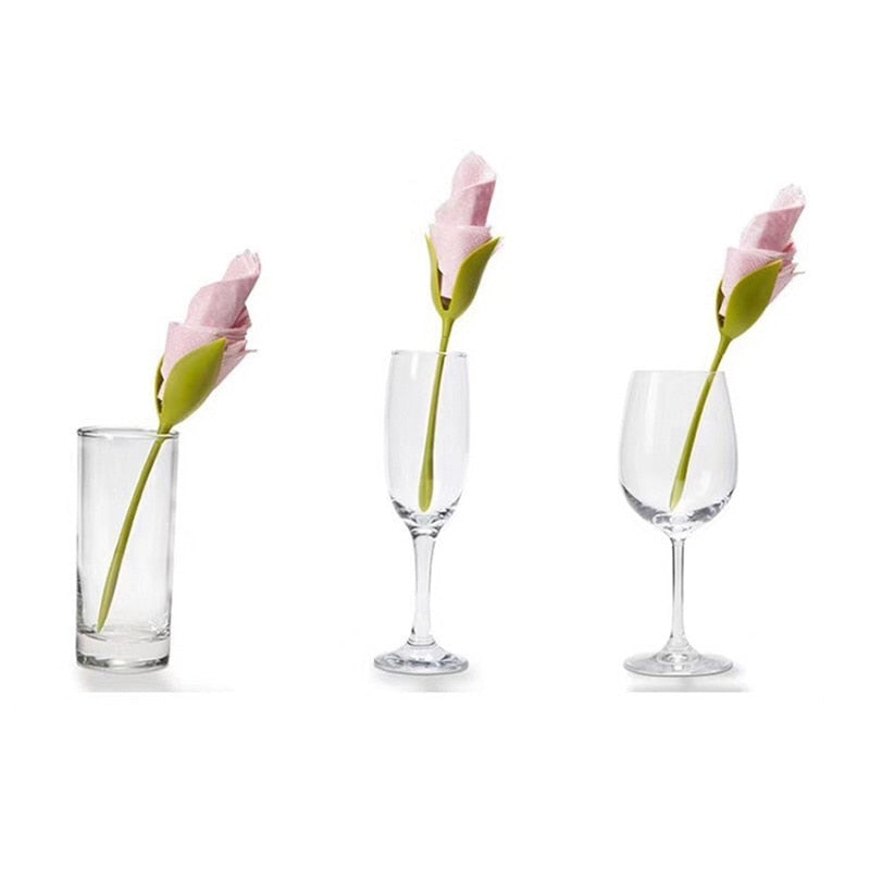Serviettringer med blomstermotiv