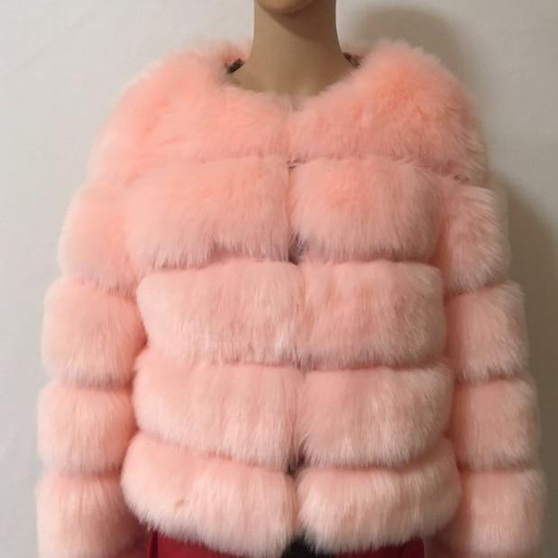 Fluffy Fuskepelsjakke for Kvinner