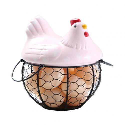 Oppbevaringskurv for egg i keramikk