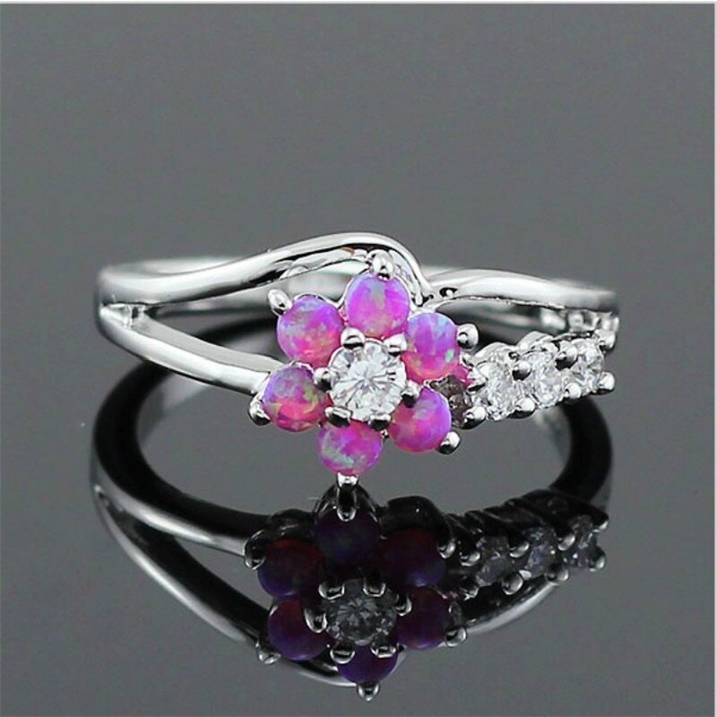 Blomst Opal Krystallring