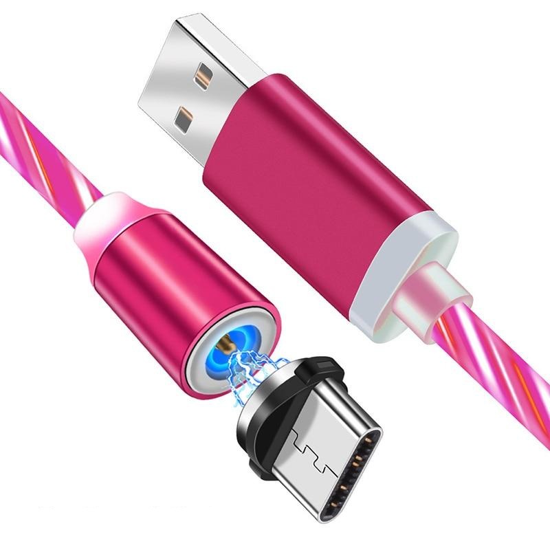 iGlow Lysende LED Magnetisk 3-i-1 USB Ladekabel