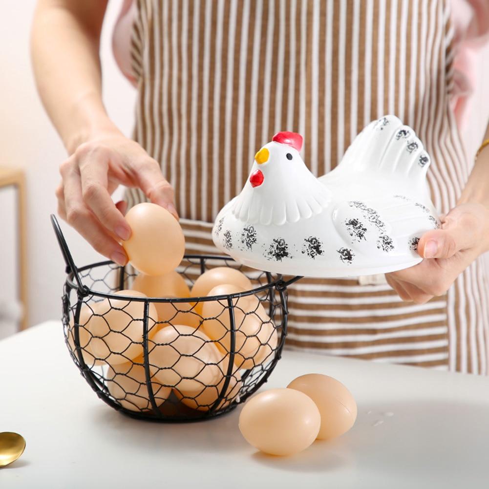 Oppbevaringskurv for egg i keramikk