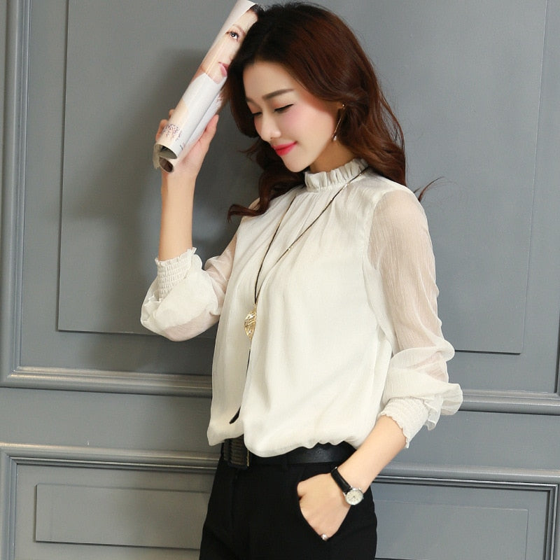 Elegant chiffonbluse